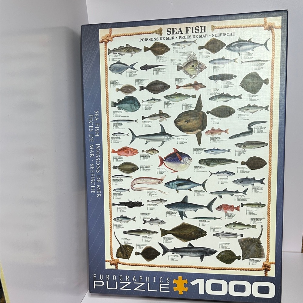 Eurographics Sea Fish Puzzle 1000 Pieces COMPLETE